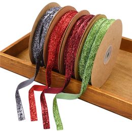 1cm Colourful Ribbon Dance Costume Wedding Stage Shiny Gold and Silver Onion Flocking Belt 20 Metres 1222833