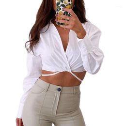 Cheap White Polyester Blouses For Women 