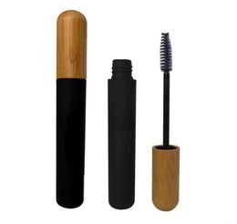 12.7mm Cosmetic bottle bamboo lipstick tubes with Bamboo Cap Eyelashes Tube Mascara Bottle Packaging Container