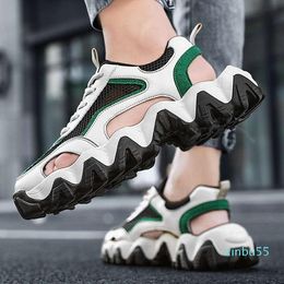 Sandals Man Knitwear Men's Flip Flops For Summer White Heel Comfortable Sneakers High Platform Tennis Warm Teni