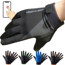 Unisex Touchscreen Outdoor Winter Thermal Warm Cycling Full Finger Bicycle Bike Ski Hiking Motorcycle Sport Gloves 220727