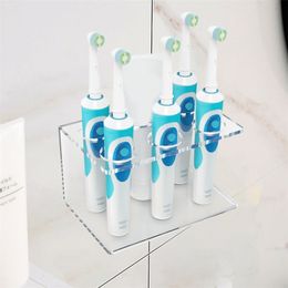 1/2/3/4/5holes Wall Mounted Electric Toothbrush Holder Stand Makeup Case Shaving Brush Storage rack Bathroom Accessories 220401
