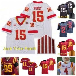 Nik1 Custom Iowa State Cyclones ISU Football Jersey NCAA College 1 Tarique Milton 88 Charlie Kolar 7 La'Michael Pettway 23 Mike Rose 4 Johnnie