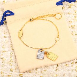 2022 Top quality Charm pendant necklace with recentange shape with diamond for women wedding Jewellery gift have box stamp bracelet PS7591