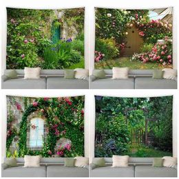Sun Burning Vines Tapestry Bohemian Living Room Decoration Wall Rugs Stickers Fabric Tapearia J220804