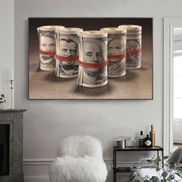 RELIABLI ART A bundle Dollar Retro Money Posters And Prints Canvas Painting Wall Art Pictures For Living Room Home Decoration