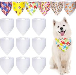 Sublimation Pet Bandana Heat Transfer Washable Triangle Dog Scarf DIY Triangle Dog Bib Heat Press Pet Triangle Bibs Kerchief Accessories for Dogs Puppy Cats C0426