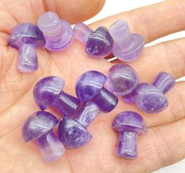 Natural Amethyst Purple Quartz Mushroom Shaped Crystal Polished Stone Gift Decor Natural Stones and Minerals