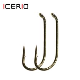 dry carbon Canada - ICERIO 500 1000PCS Fly Tying Hook Dry Wet Nymph Shrimp Caddis Pupa Streamer Carbon Steel Fishhook Standard Fly Hook Tackle 220718