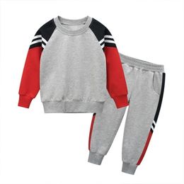 Boys Clothes Spring Kids Sport Suit Children Clothing Sets Striped T-Shirt+Pants 2Pcs Outfit Autumn Girls Tracksuits 220326