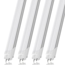 JESLEDT8 G13 LED Bulbs 4 Foot 22W 5000K Cold White Tube Lights 4FT Frosted Cover Fluorescent Light Bulb Ballast Bypass Double Ended Power