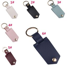 Sublimation Transfer Photo Sticker Keychain Gifts for Women Leather Aluminium Alloy Car Key Pendant Gift