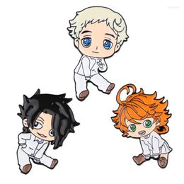 Pins Brooches PF642 Dongmanli Japanese AnimeThe Promised Neverland Backpacks Lapel Enamel And Badge Kids For Gifts Seau22