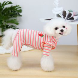 Dog Apparel Spring and Autumn Schnauzer Teddy Dog Small Dogs Flying Sleeves Four Legs Home Clothes