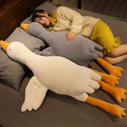 Cm High Quality Fluffy Duck Plush Toy Animal Swan Stuffed Soft Goose Sleep Pillow Baby Doll Children Girls Birthday gift Present J220704