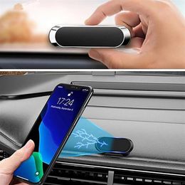 cell phone car mounts holders UK - Magnetic Car Phone Holder Stand Metal Magnet Car Mount Mobile Cell Phone Support For iPhone 12 Huawei Xiaomi Samsung2034215a