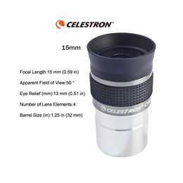 Celestron omni 15mm eyepiece Fully Multi-Coated Metal for Astronomy Telescope