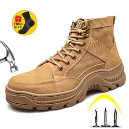 Cleanro Male Work Boots Indestructible Safety Shoes Men Steel Toe Shoes Puncture-Proof Work Sneakers Male Shoes Adult Work