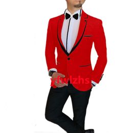 Customise tuxedo One Button Handsome Notch Lapel Groom Tuxedos Men Suits Wedding/Prom/Dinner Man Blazer(Jacket+Pants+Tie+Vest) W1071