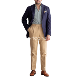 Chaqueta De Traje Azul Pantalones Caqui Oferta Online | DHgate.com