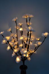 Decorative Flowers & Wreaths Blossom Mini Rose Branch Light 20" 48 LED Christmas With DC Adaptor Wedding Table Decoration Twig LightDec