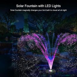 Garden Decorations Power Storage With LED Light Solar Fountain 690 Underwater Water Decorative Drin P7D3Garden