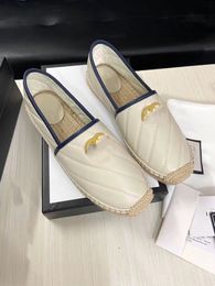 High quality Brand designer espadrilles genuine leather Thick soles canvas womens Platform fashionflats Plus Size kmJJJ498898