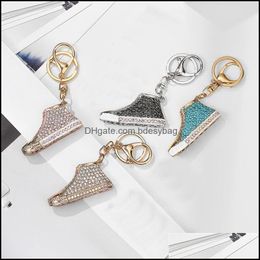 Keychains Bag Pendant Colour High-Top Shoes Keychain Creative Small Gift C Dhdw4