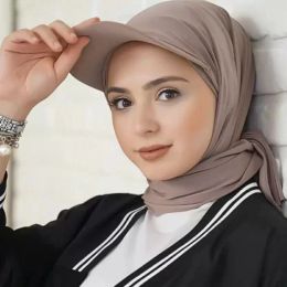 Hijab Chiffon Scarf Shawl Cotton Baseball Caps bandana Abaya Turban for Women Headband Ready