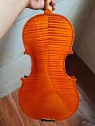 All European materials Italian red orange solid color handmade paint Violin Stradivari 4/4 3/4 1/2 Violin! bow Strings violino