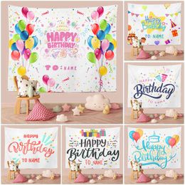 Birthday Party Background Carpet Wall Hanging Kids Cute Room Decor Girl Photography Background Bedroom Decor J220804