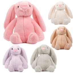 Easter Bunny 12inch 30cm Plush Filled Doll Toys Creative Dolls Soft Long Ear Rabbit Stuffed Animal Toy Kids Baby Valentine Day Birthday Gift Feel Good