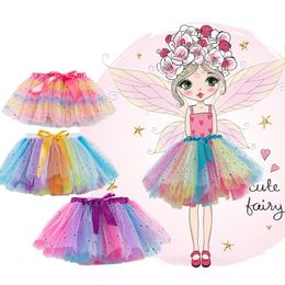 Ragazze Garza Fluffy Dress Sweet Half Skirt Principessa per bambini Lovely Bow Set Tutu Dress Girl Party Dresses