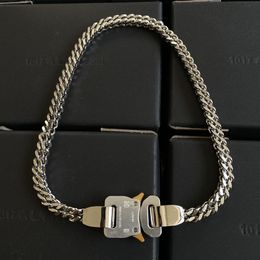 1017 ALYX 9SM Double-Layer Alloy Buckle Necklace Simple Hip-Hop With The Same Bracelet Ins Tide Brand Fashion All-Match Jewellery