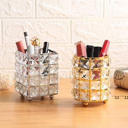 European crystal pen holder Nordic fashion makeup tool storage bucket desktop nail art makeup brush storage decoration by sea RRB15409