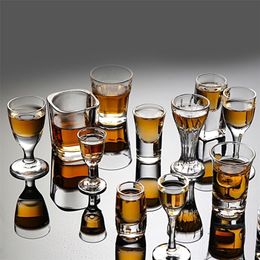 6pcs Mug Crystal Cup S Glass Creative High Spirits White Wine glasses Party Drinking Charming Thick Bottom LJ200821