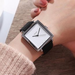 Wristwatches Top Lady Women's Wrist Watch Elegant Simple Square Fashion Hours Dress Bracelet Nylon Leather Girl Birthday GiftWristwatche