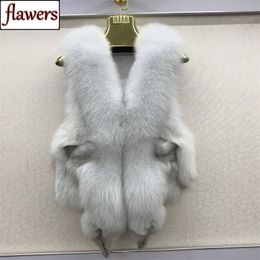 Women 100% Genuine Real Fur Vest Natural Soft Fur Sleeveless Jacket Lady Quality Warm Real Fur Gilet 201016