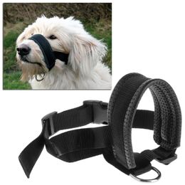 Dog Collars & Leashes Pet Adjustable Mouth Muzzle Padded Head Collar Gentle Halter Leash Leader Anti Bite Stop Pulling Training Tool For C42