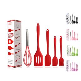 5-piece /set kitchen utensils set silicone spatula scraper brush egg beater Silica gel kitchen cooking tools