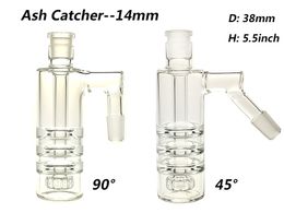 Ingrosso Parti di vetro del narghilè e accessori Ash Catcher 14mm Diffusore con albero perc. 14mm 45 ° o 90 ° Ca005