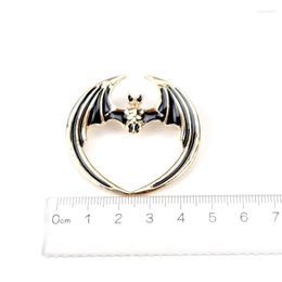 Pins Brooches Fashion Vintage Black Enamel Pin Gothic Animal Bat Women Gold Lapel Party Unisex Suits Coat Dress Jewellery 2022 Seau22