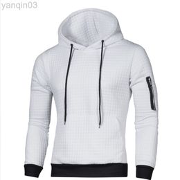 Lente Herfst Casual Truien Heren Plaid Trui Jas Modo Sportskled Mannen Hooded Sweatshirts L220801