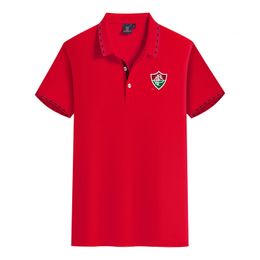 Fluminense FC Men's Summer leisure High-end combed cotton T-shirt Professional Short sleeve lapel shirt