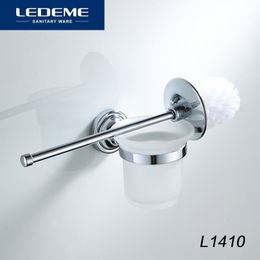 LEDEME Toilet Brush Holders Stainless Steel Plastic Bathroom Cleaning Tool With Glass Cup L1410 Y200407