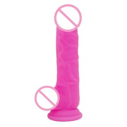 DOMI 20*3.8cm Strong Fake Penis Suction Cup Realistic Dildo Long Anal sexy Toys Products for Women
