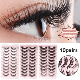 False Eyelashes 10Pairs/box Russia DD Curl 3D Faux Hair Mix Style Volumes Lashes Extension Reusable Eye Makeup ToolsFalse