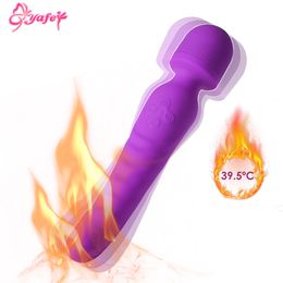 Huge Magic Wand Vibrators for Women AV Massager sexy Toys Heating 7 Speeds Dildo Clitoris Stimulator Female G Spot