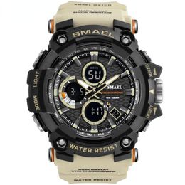 Sport es Military Dual Time Digital LED Clock Male Waterproof Wristwatch Men's Watch Sports Shoockproof