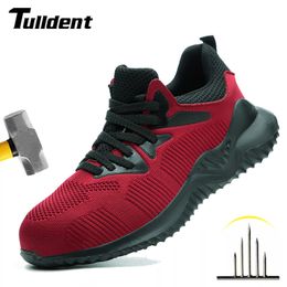 Male Steel Toe Work Safety Boot Lightweight Breathable Anti-smashing Non-slip Casual Sneaker Military Boots Flexibility